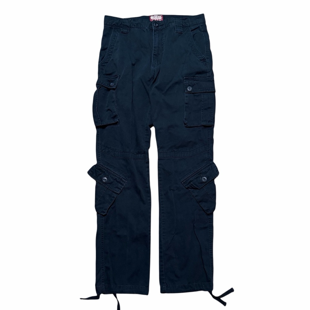 Vintage 2000s Matchstick Union Style Cargo Pocket Black Pants Size 34x32